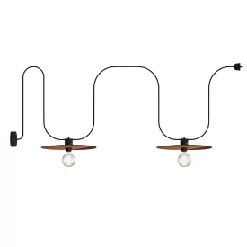   Modular outdoor string lights IP65, with 2 lampshades and rosette