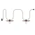 Modular outdoor string lights IP65, with 2 lampshades and rosette