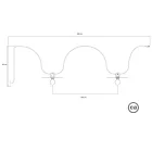 Modular outdoor string lights IP65, with 2 lampshades and rosette