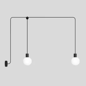   Modular IP65 2-wall outdoor pendant lamp with unbreakable Unbreak-a-Ball shades