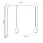 Modular IP65 2-wall outdoor pendant lamp with unbreakable Unbreak-a-Ball shades