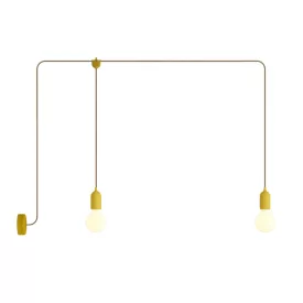 F-Snake Modulair outdoor lamp IP65, with 2 lamps, pink shade