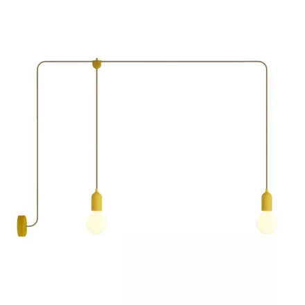 F-Snake Modulair outdoor lamp IP65, with 2 lamps, pink shade