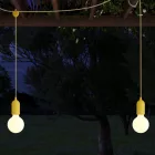 F-Snake Modulair outdoor lamp IP65, with 2 lamps, pink shade