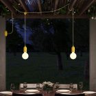 F-Snake Modulair outdoor lamp IP65, with 2 lamps, pink shade