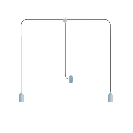 T-Snake Modulair outdoor lamp IP65, with 2 light sources, pink