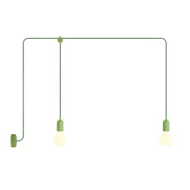 F-Snake Modulair outdoor lamp IP65, with 2 lamps, pink shade