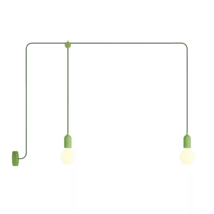 F-Snake Modulair outdoor lamp IP65, with 2 lamps, pink shade