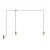 F-Snake Modulair outdoor lamp IP65, with 2 lamps, pink shade
