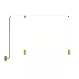 F-Snake Modulair outdoor lamp IP65, with 2 lamps, pink shade