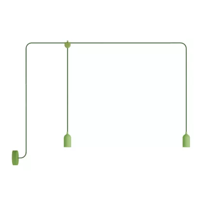 F-Snake Modulair outdoor lamp IP65, with 2 lamps, pink shade