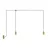 F-Snake Modulair outdoor lamp IP65, with 2 lamps, pink shade