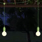 F-Snake Modulair outdoor lamp IP65, with 2 lamps, pink shade