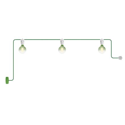 Modular outdoor string lights IP65, with 3 lights and rosette