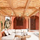 Modular outdoor string lights IP65, with 3 lights and rosette