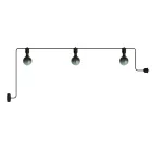 Modular outdoor string lights IP65, with 3 lights and rosette