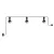 Modular outdoor string lights IP65, with 3 lights and rosette