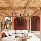 Modular outdoor string lights IP65, with 3 lights and rosette