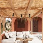 Modular outdoor string lights IP65, with 3 lights and rosette