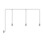 E-Snake Modulair outdoor lamp IP65, with 3 light sources, pink