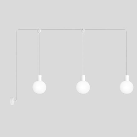 Modular IP65 3-arm outdoor lamp with unbreakable Unbreak-a-Ball shades