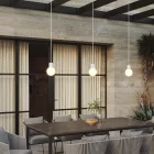Modular IP65 3-arm outdoor lamp with unbreakable Unbreak-a-Ball shades