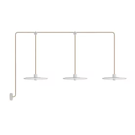   E-Snake Modulair outdoor lamp IP65, with 3 light sources, rose and lamp shades