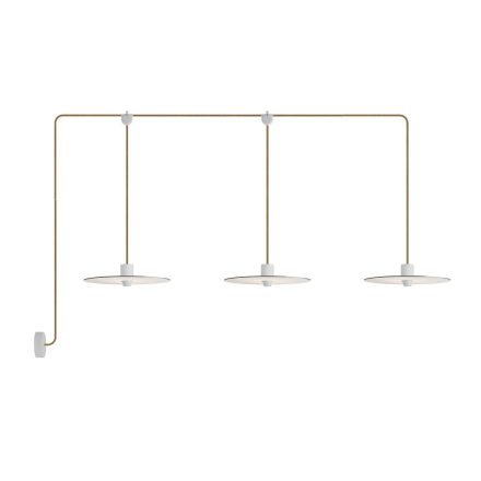 E-Snake Modulair outdoor lamp IP65, with 3 light sources, rose and lamp shades