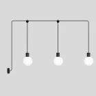 Modular IP65 3-arm outdoor lamp with unbreakable Unbreak-a-Ball shades