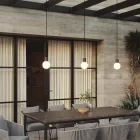 Modular IP65 3-arm outdoor lamp with unbreakable Unbreak-a-Ball shades