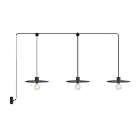   E-Snake Modulair outdoor lamp IP65, with 3 light sources, rose and lamp shades
