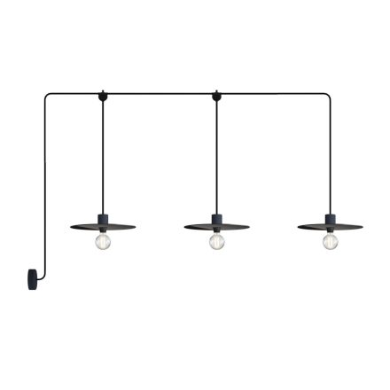 E-Snake Modulair outdoor lamp IP65, with 3 light sources, rose and lamp shades