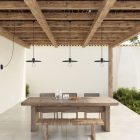 E-Snake Modulair outdoor lamp IP65, with 3 light sources, rose and lamp shades