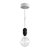 Modular outdoor pendant lamp for lampshades, with 1.5 m cable, silicone ceiling rose and IP65 waterproof lamp holder