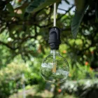 Modular outdoor pendant lamp for lampshades, with 5 m cable, decoupler, silicone ceiling rose and IP65 lamp holder