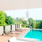 Modulair ELEGANT Outdoor pendant lamp with 1.5 m textile cable, silicone ceiling rose and IP65 waterproof lamp holder