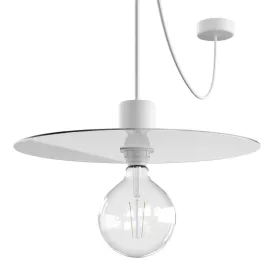   Modulair ELEGANT pendant lamp with 5 m fabric cable, Ellepì lampshade, ceiling rose and IP65 waterproof silicone lamp holder