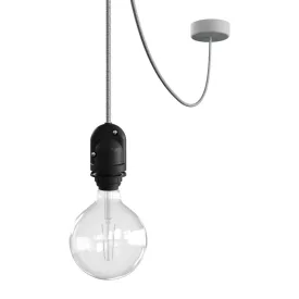   Modular outdoor pendant lamp for lampshades, with 5 m cable, decoupler, silicone ceiling rose and IP65 lamp holder