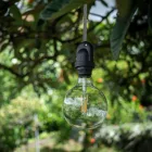Modular outdoor pendant lamp for lampshades, with 5 m cable, decoupler, silicone ceiling rose and IP65 lamp holder