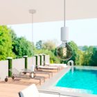 Modulair ELEGANT Outdoor pendant lamp with 1.5 m textile cable, silicone ceiling rose and IP65 waterproof lamp holder