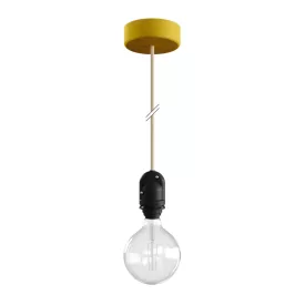   Modular outdoor pendant lamp for lampshades, with 1.5 m cable, silicone ceiling rose and IP65 waterproof lamp holder