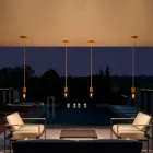 Modular PASTEL outdoor pendant lamp with 1.5 m cable, colored silicone ceiling rose and IP65 waterproof lamp holder