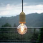 Modular PASTEL outdoor pendant lamp with 1.5 m cable, colored silicone ceiling rose and IP65 waterproof lamp holder