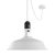 Modular outdoor pendant lamp with lampshade, 5-meter textile cable, decentralizer, ceiling rosette and lamp holder IP65 waterproof
