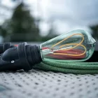 Modular outdoor pendant lamp for lampshades, with 5 m cable, decoupler, silicone ceiling rose and IP65 lamp holder
