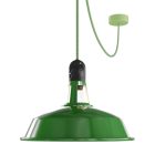 Modular outdoor pendant lamp with lampshade, 5-meter textile cable, decentralizer, ceiling rosette and lamp holder IP65 waterproof