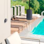 Modular ELEGANT outdoor pendant lamp with 5 m cable, decentralizer, ceiling rose and lamp holder IP65 waterproof