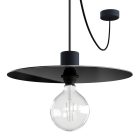 Modulair ELEGANT pendant lamp with 5 m fabric cable, Ellepì lampshade, ceiling rose and IP65 waterproof silicone lamp holder