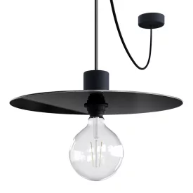   Modulair ELEGANT pendant lamp with 5 m fabric cable, Ellepì lampshade, ceiling rose and IP65 waterproof silicone lamp holder