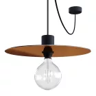 Modulair ELEGANT pendant lamp with 5 m fabric cable, Ellepì lampshade, ceiling rose and IP65 waterproof silicone lamp holder